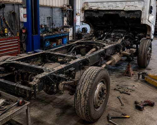 Reparación chasis camión